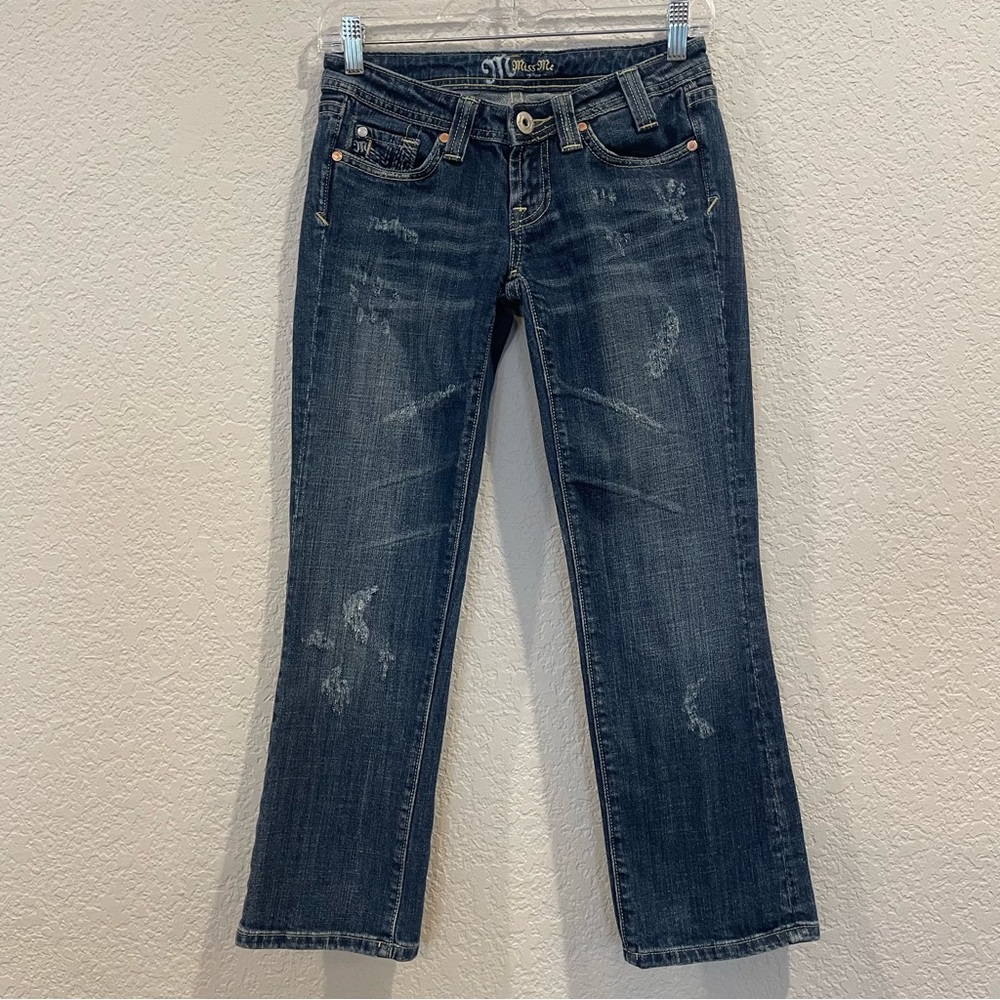 Miss Me Women's Dark Blue Straight Leg Jeans